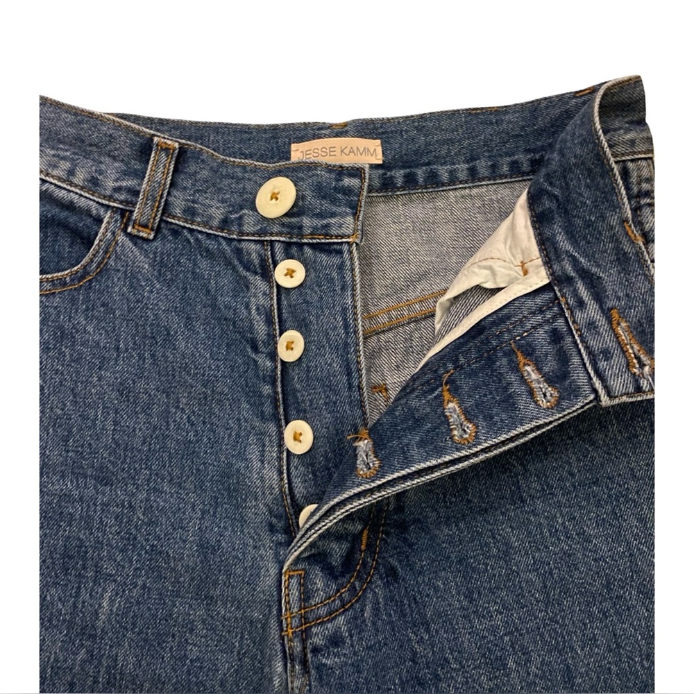 Jesse Kamm Straight Leg Denim Jeans Button Fly Japanese Denim Cowboy Blue 2 - Picture 7 of 10